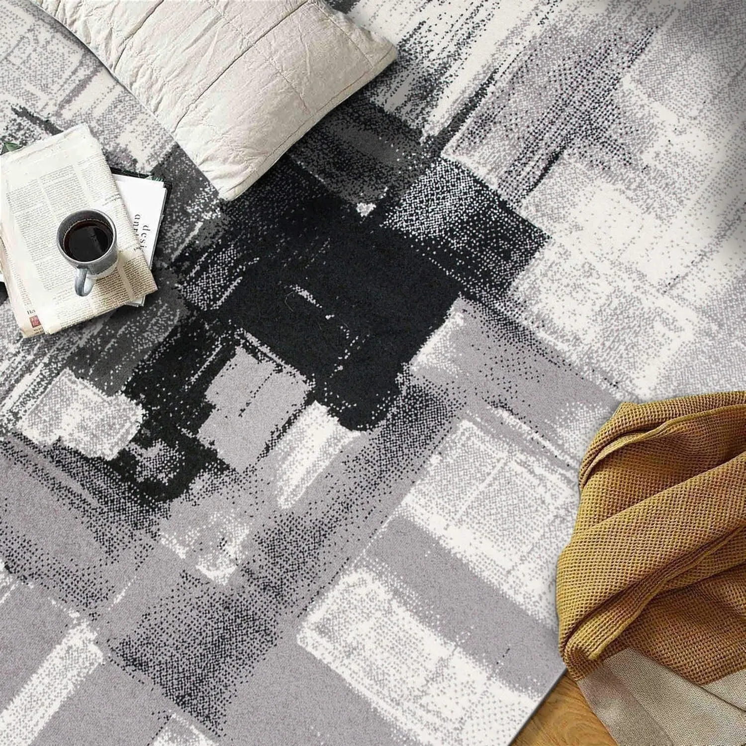 World Rug Gallery Modern Abstract Art Area Rug