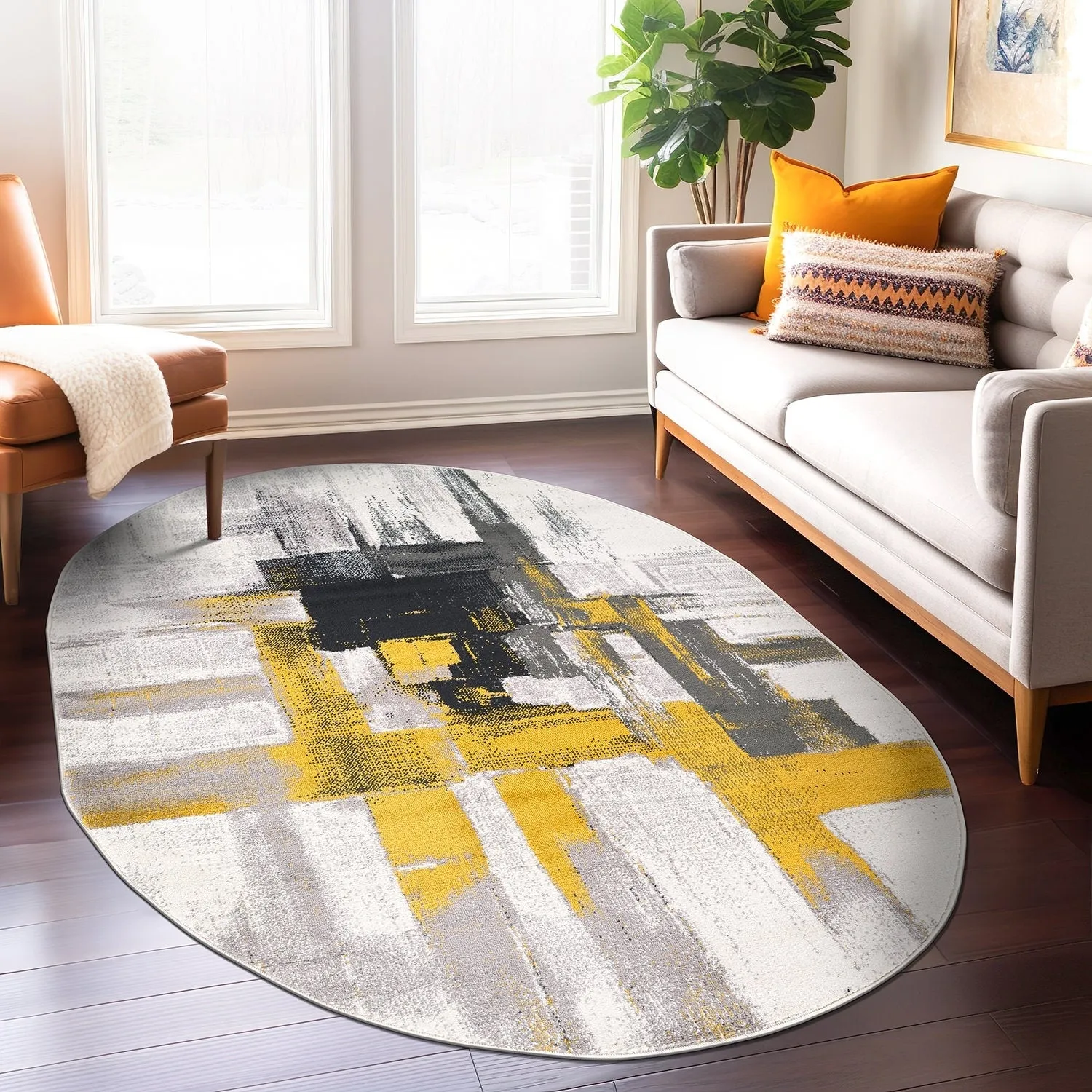 World Rug Gallery Modern Abstract Art Area Rug