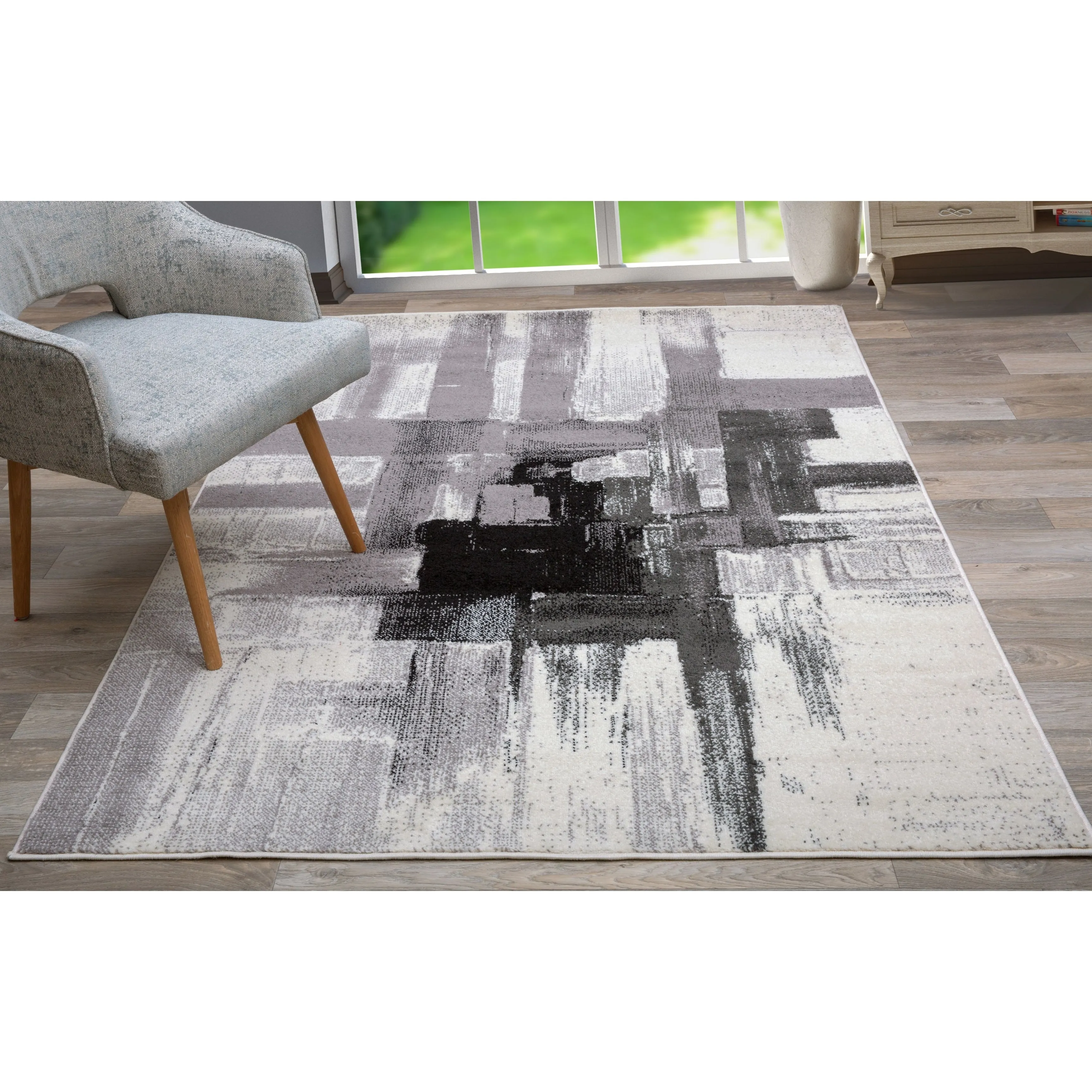 World Rug Gallery Modern Abstract Art Area Rug