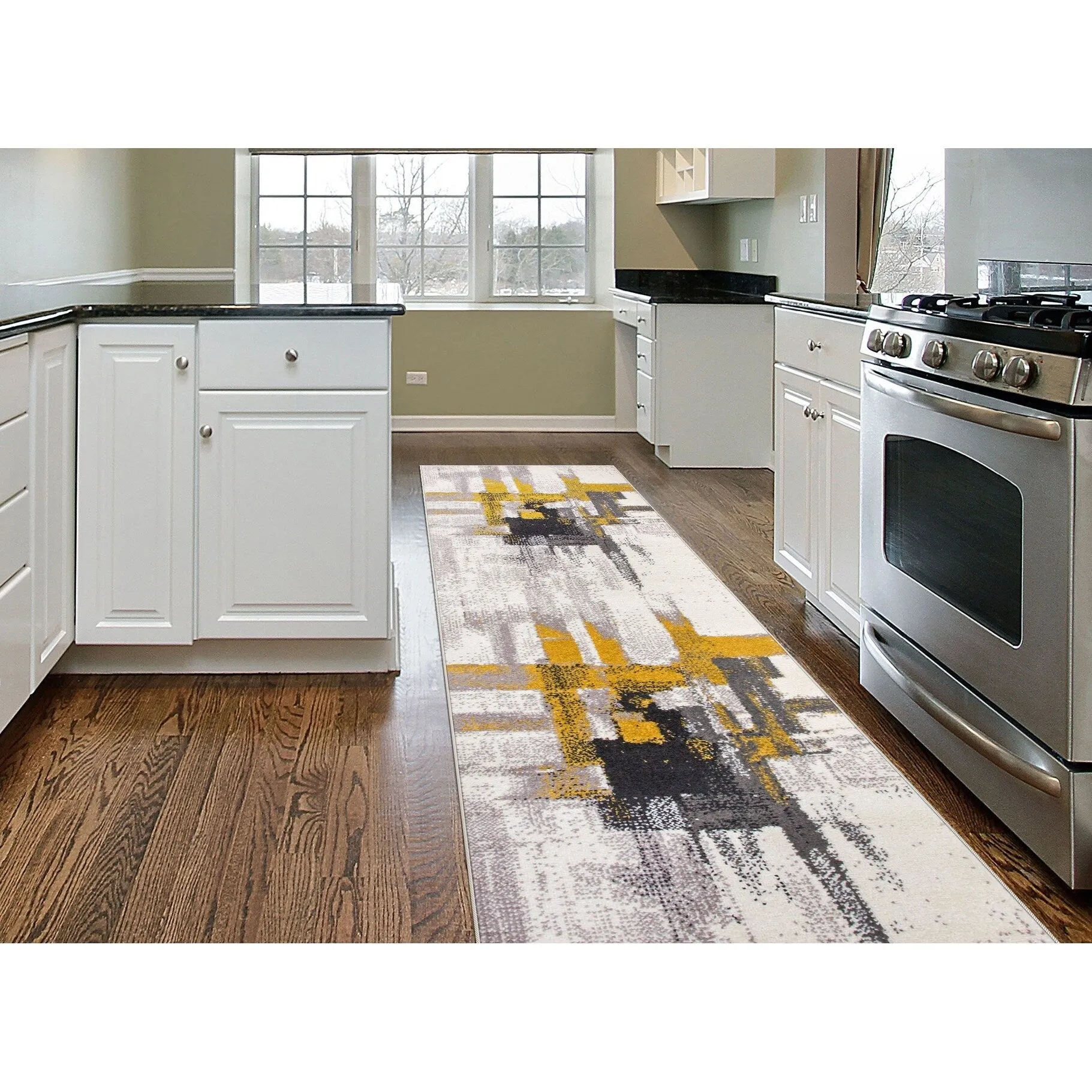 World Rug Gallery Modern Abstract Art Area Rug