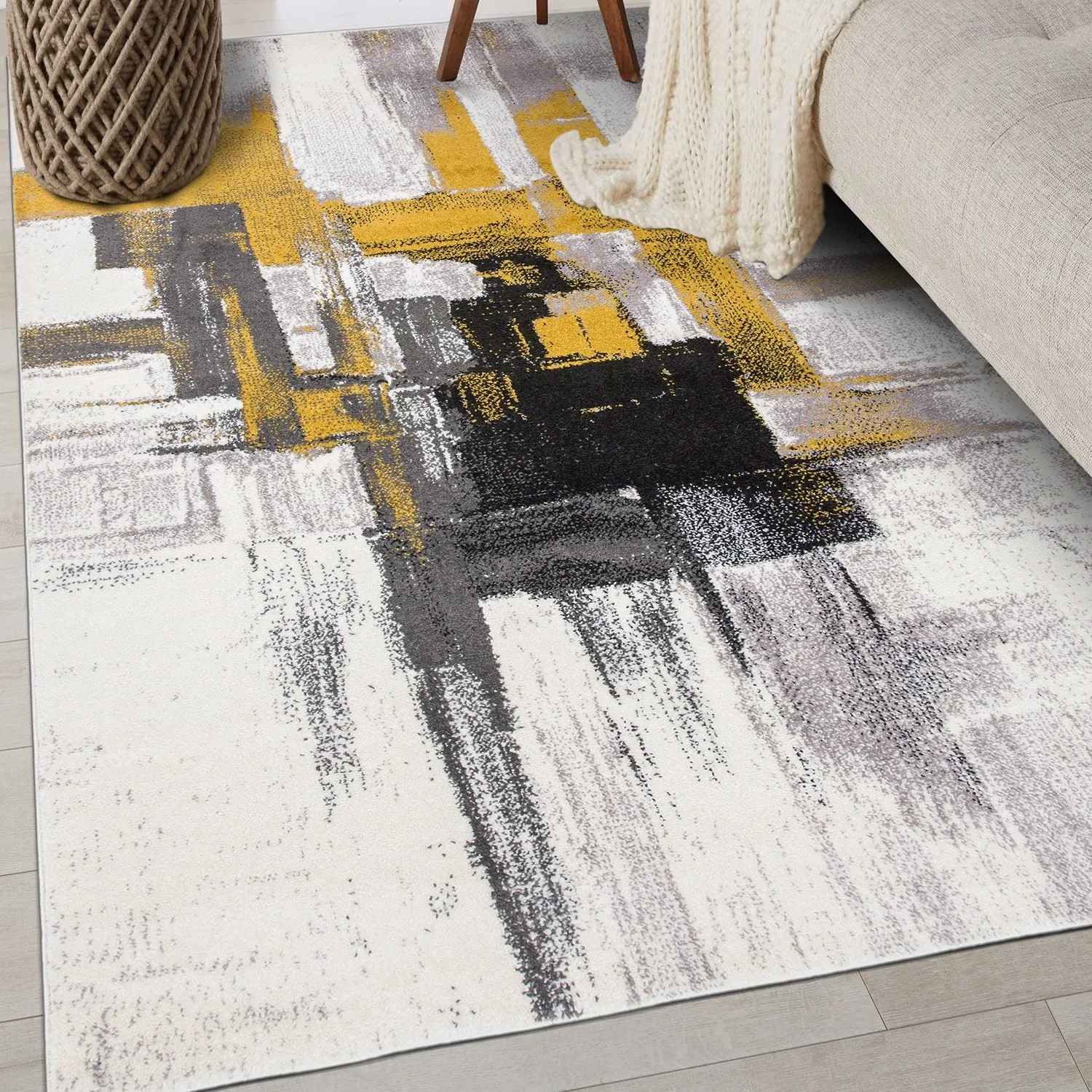 World Rug Gallery Modern Abstract Art Area Rug