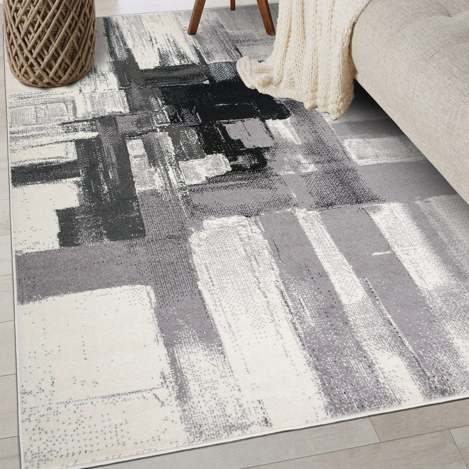 World Rug Gallery Modern Abstract Art Area Rug