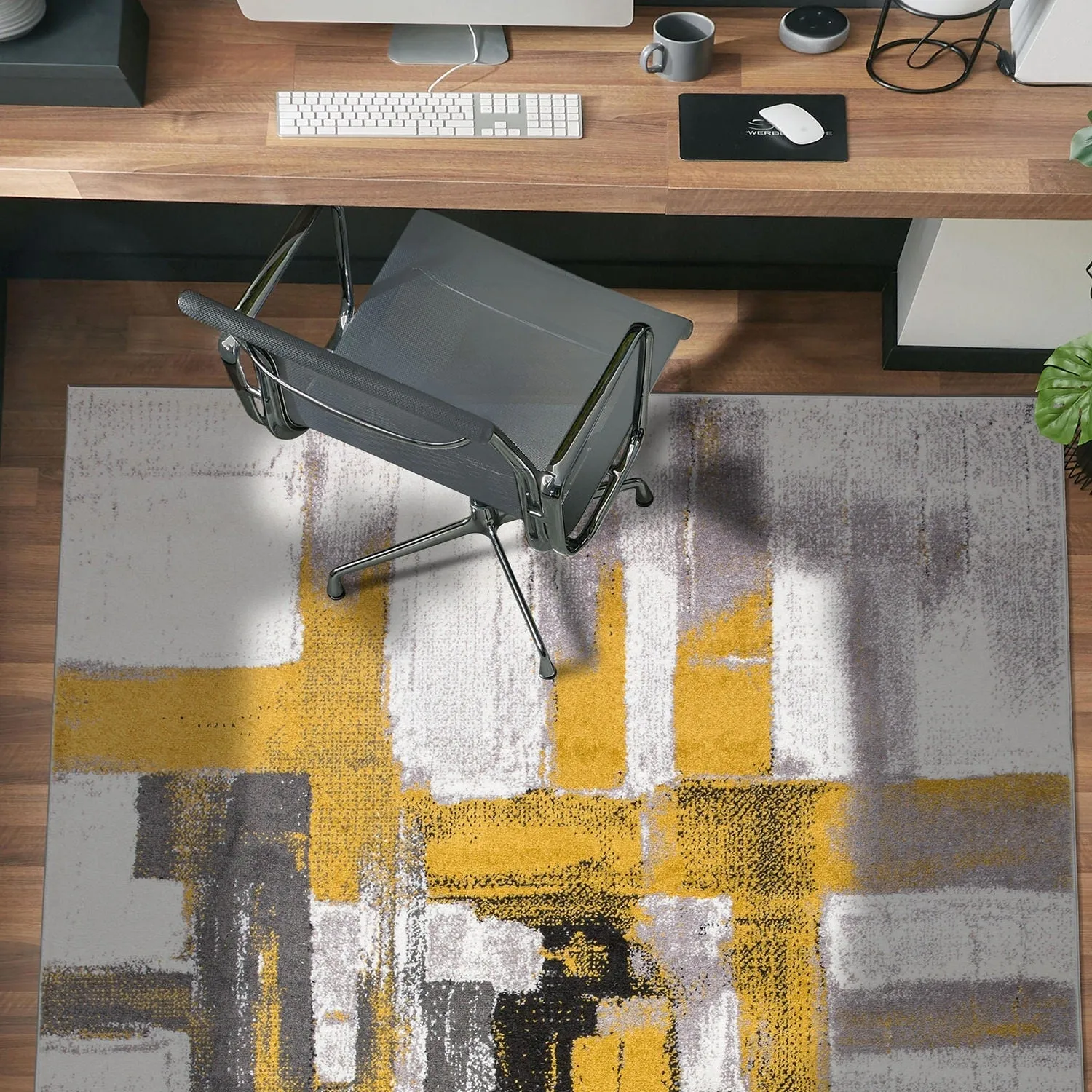 World Rug Gallery Modern Abstract Art Area Rug