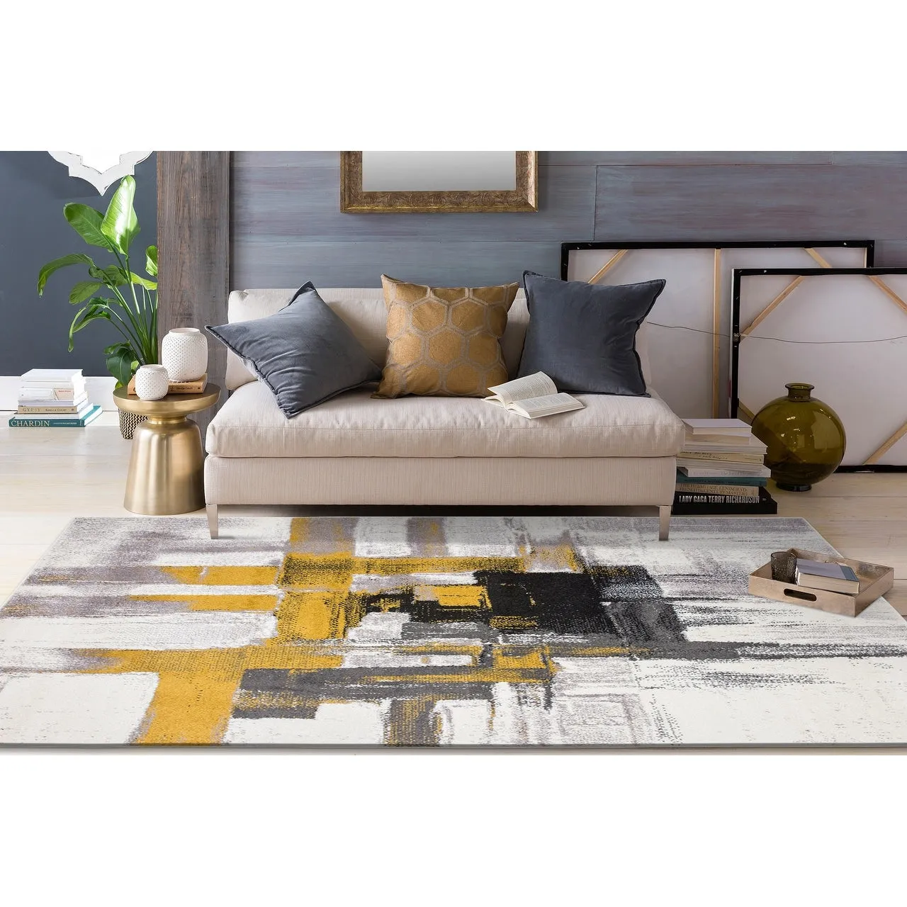 World Rug Gallery Modern Abstract Art Area Rug