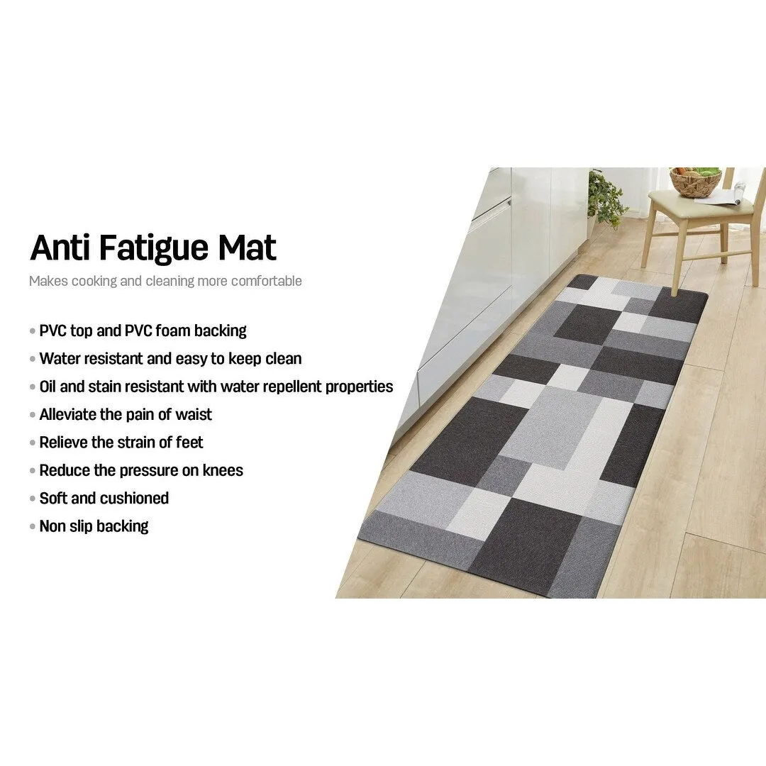 World Rug Gallery Modern Boxes Design Anti Fatigue Standing Mat