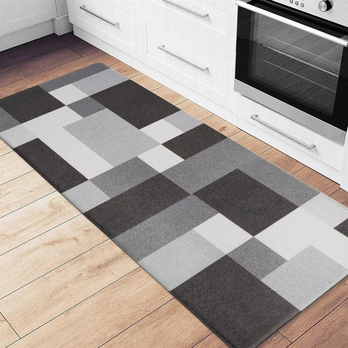 World Rug Gallery Modern Boxes Design Anti Fatigue Standing Mat