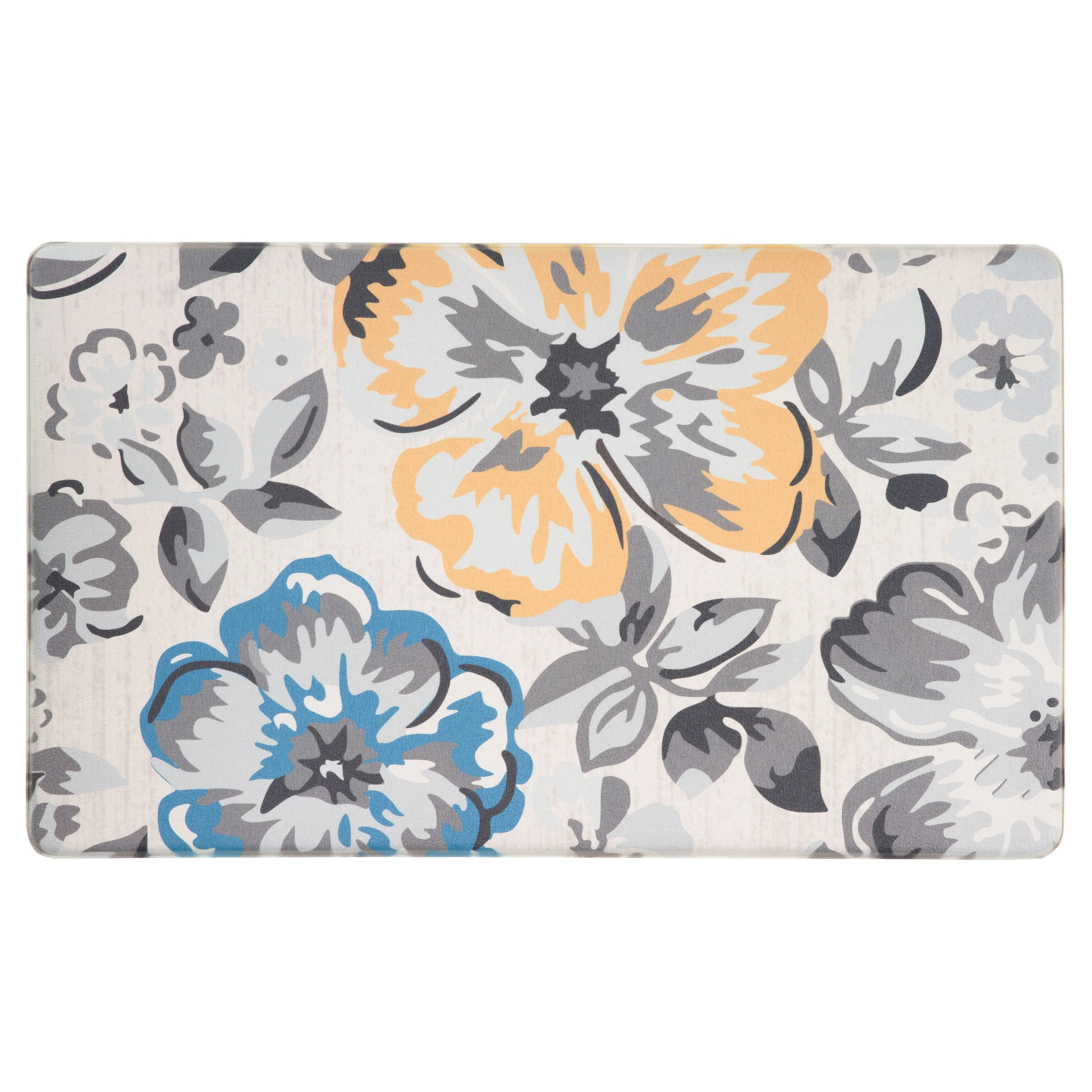 World Rug Gallery Modern Floral Anti Fatigue Standing Mat