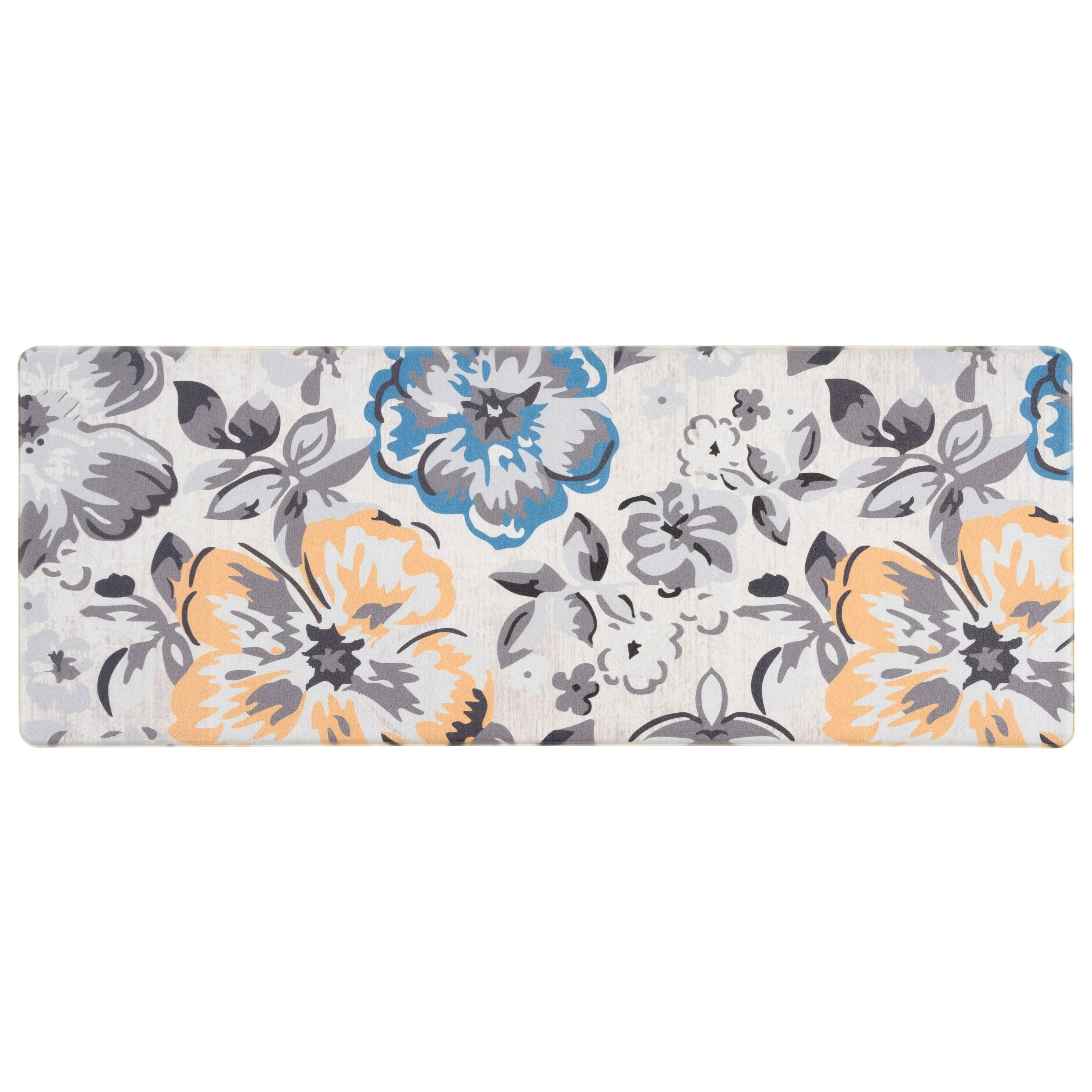 World Rug Gallery Modern Floral Anti Fatigue Standing Mat