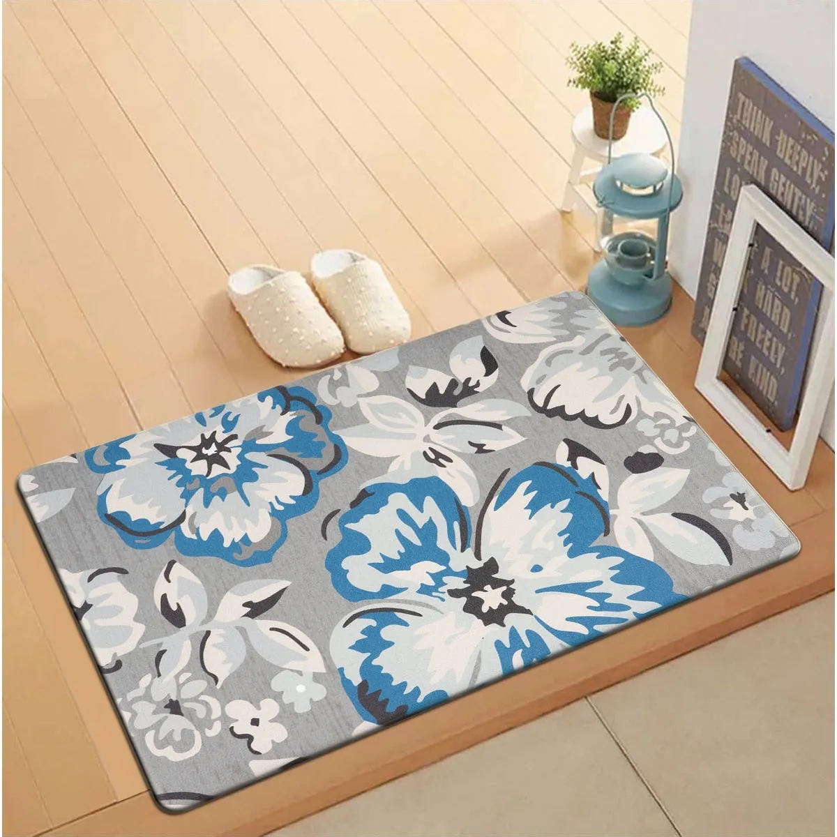 World Rug Gallery Modern Floral Anti Fatigue Standing Mat