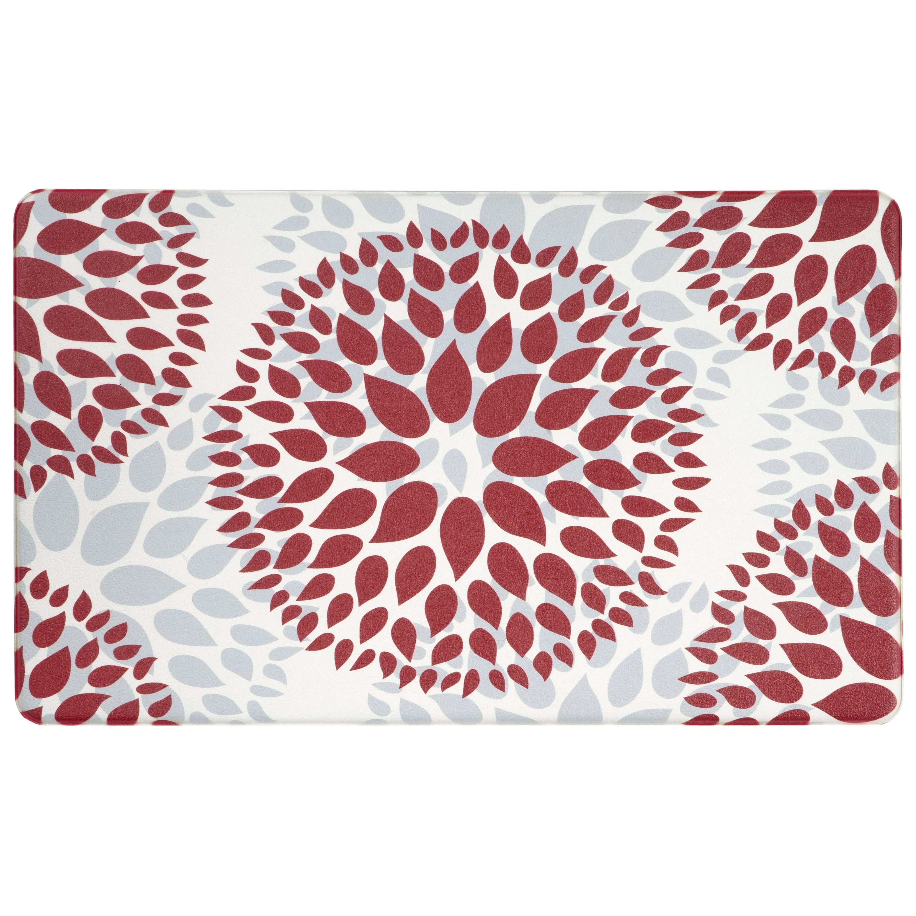 World Rug Gallery Modern Floral Circles Anti Fatigue Standing Mat