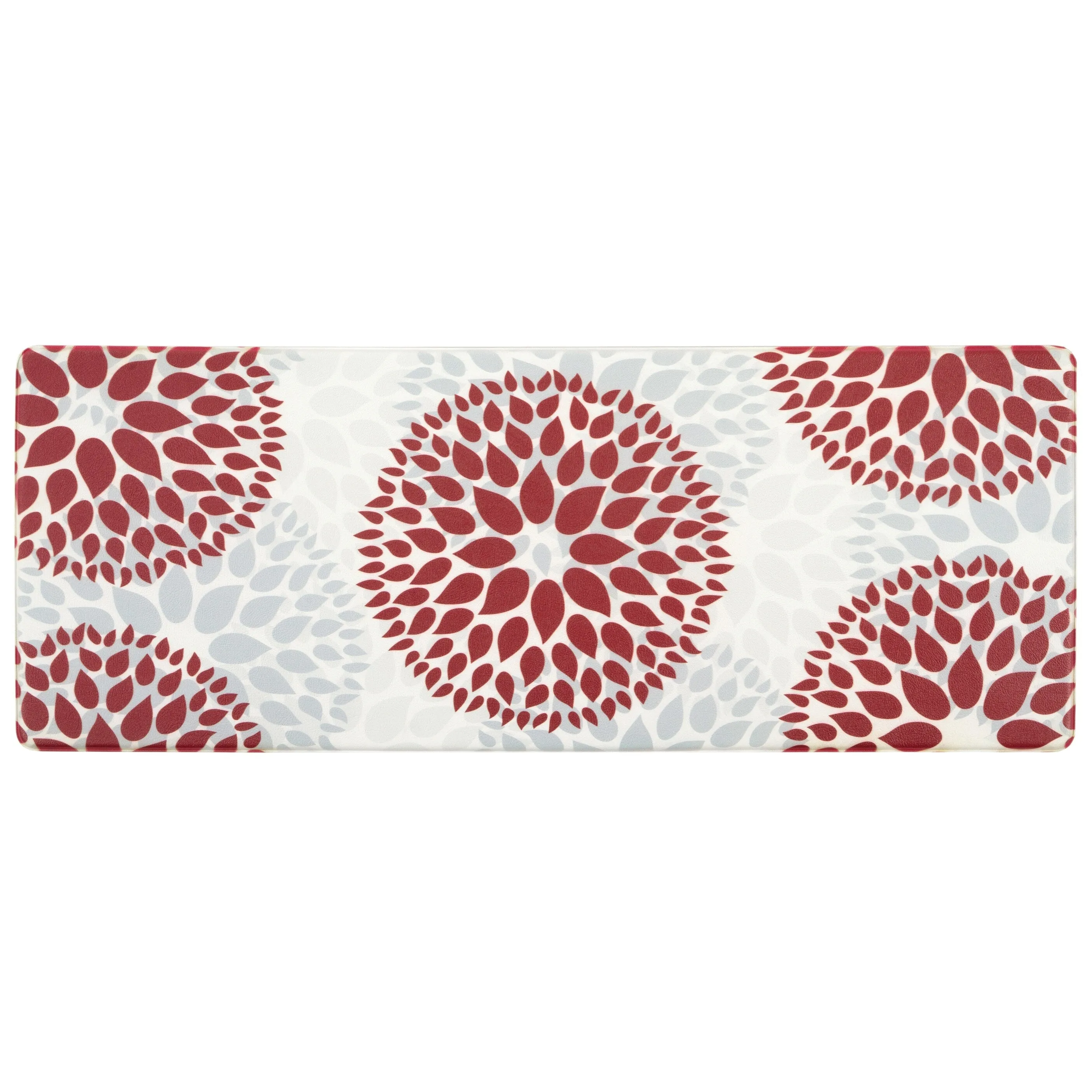 World Rug Gallery Modern Floral Circles Anti Fatigue Standing Mat