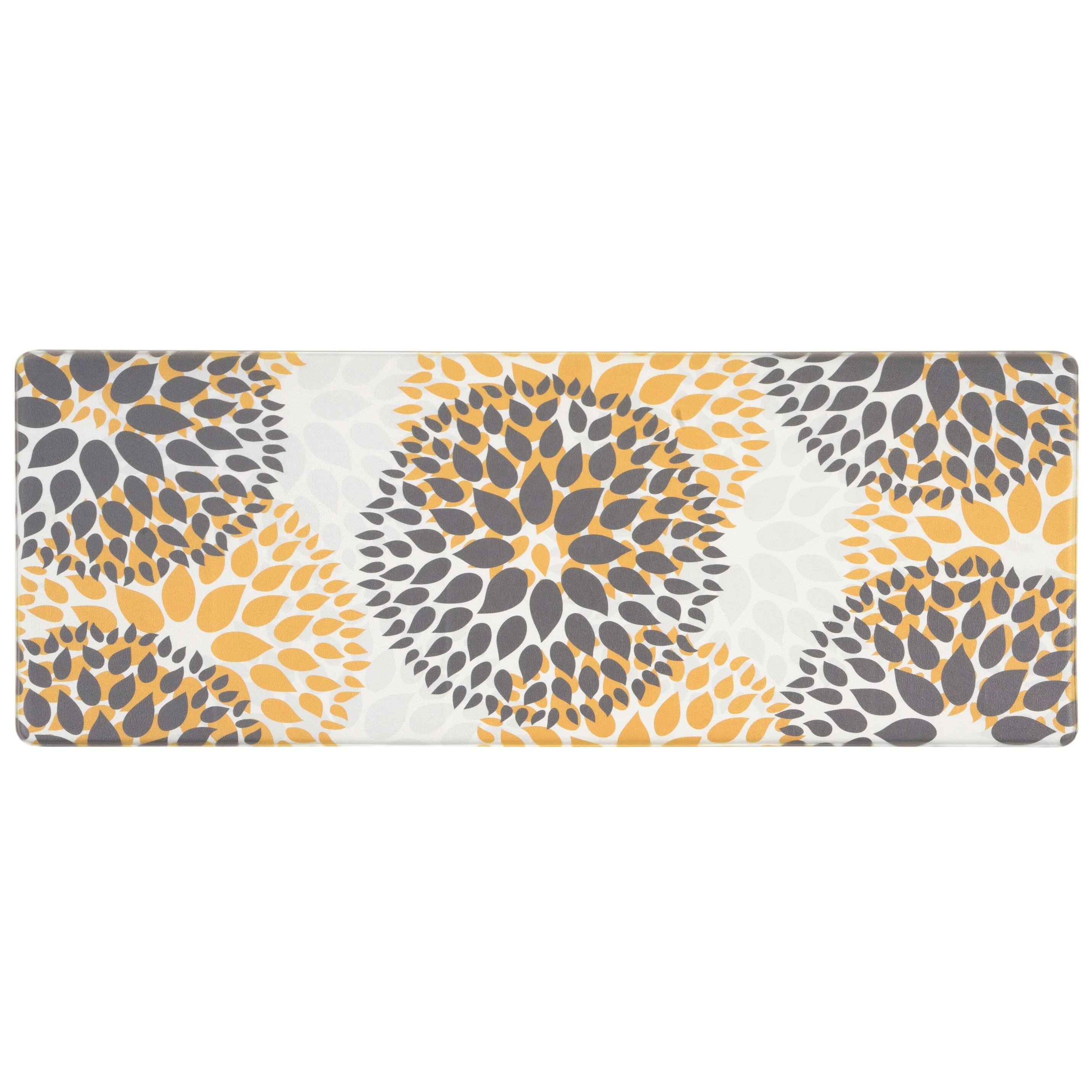 World Rug Gallery Modern Floral Circles Anti Fatigue Standing Mat