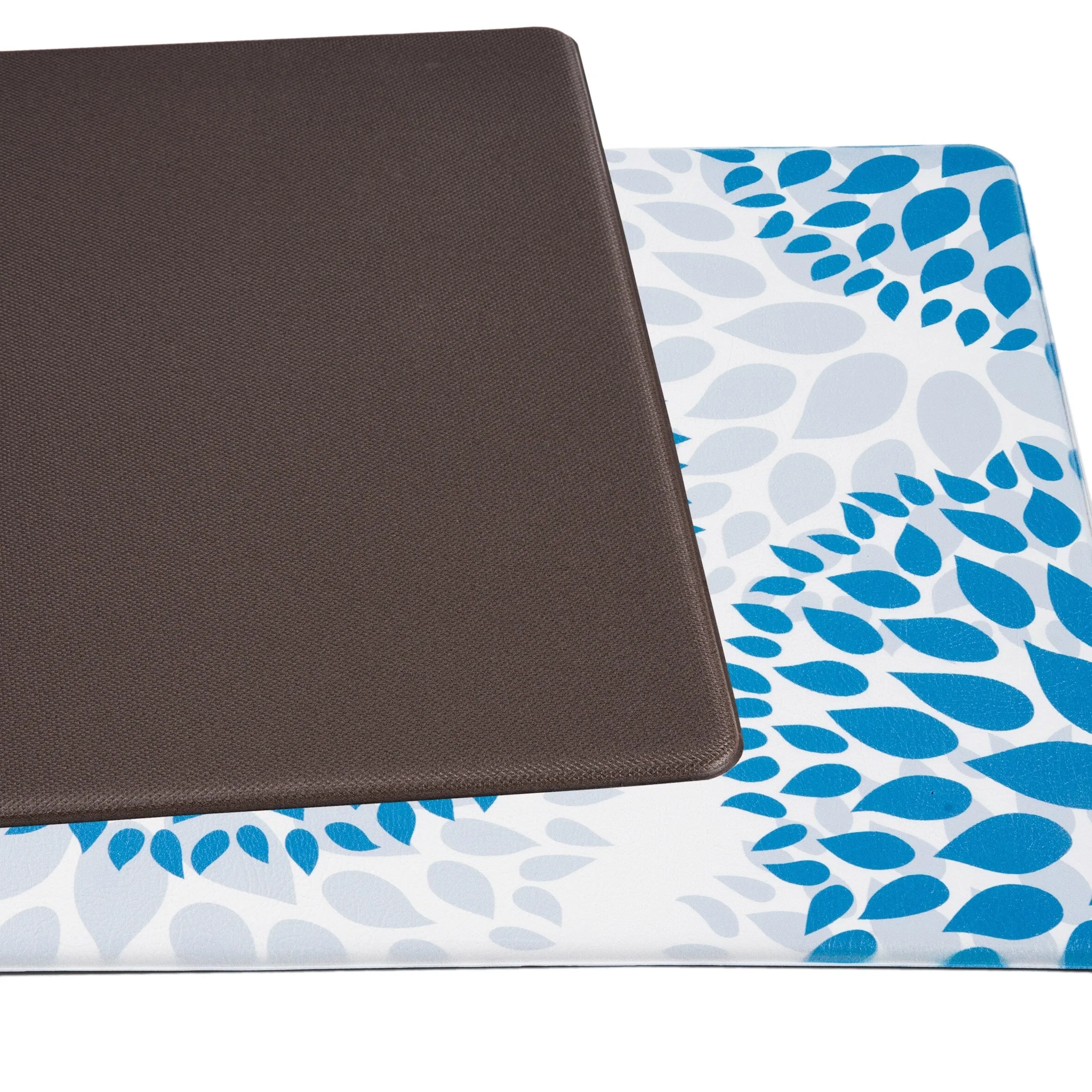 World Rug Gallery Modern Floral Circles Anti Fatigue Standing Mat