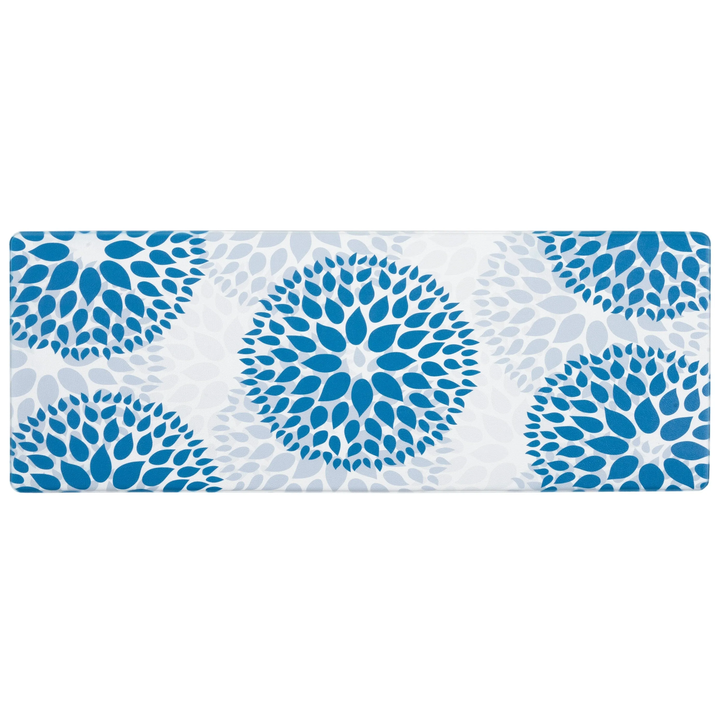 World Rug Gallery Modern Floral Circles Anti Fatigue Standing Mat