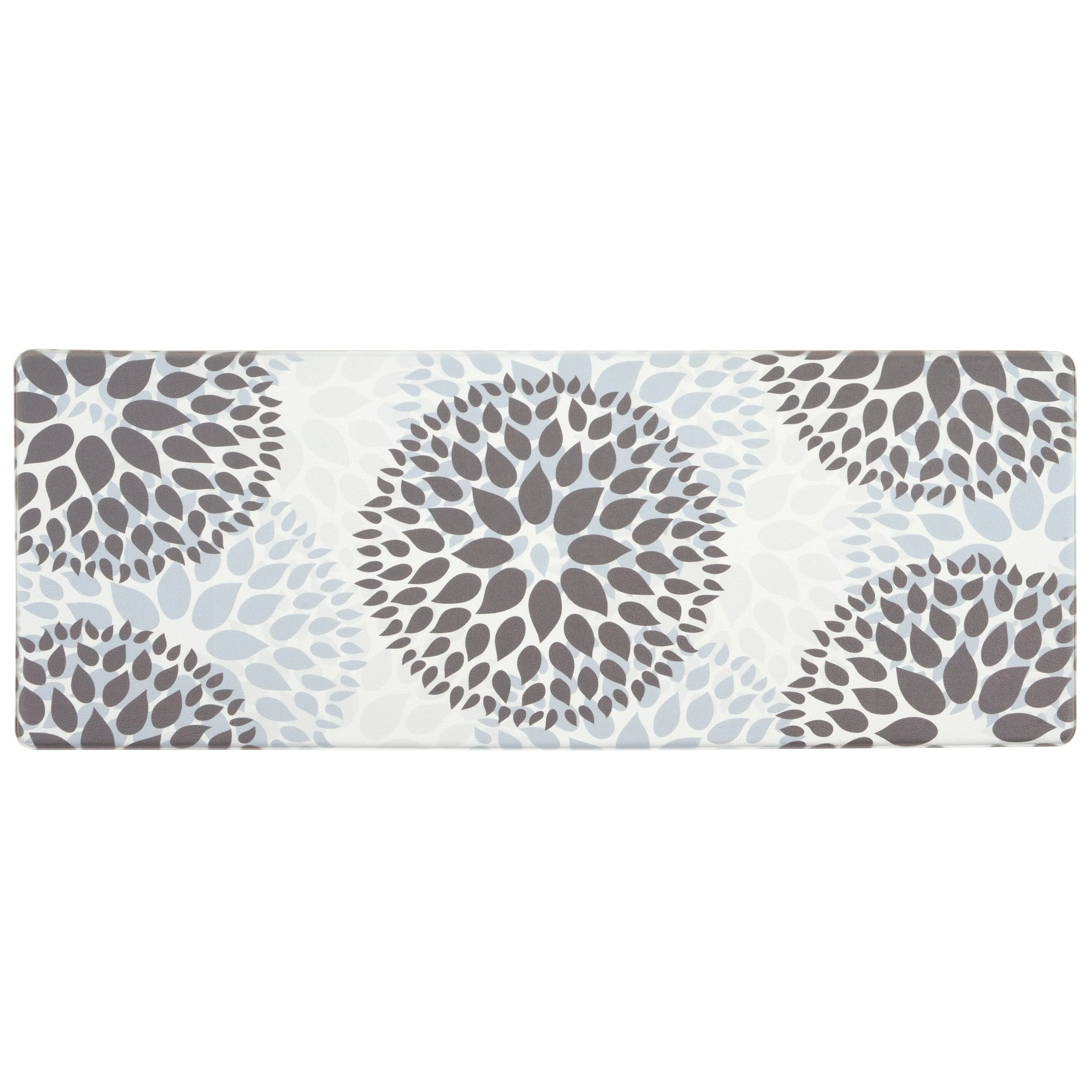 World Rug Gallery Modern Floral Circles Anti Fatigue Standing Mat
