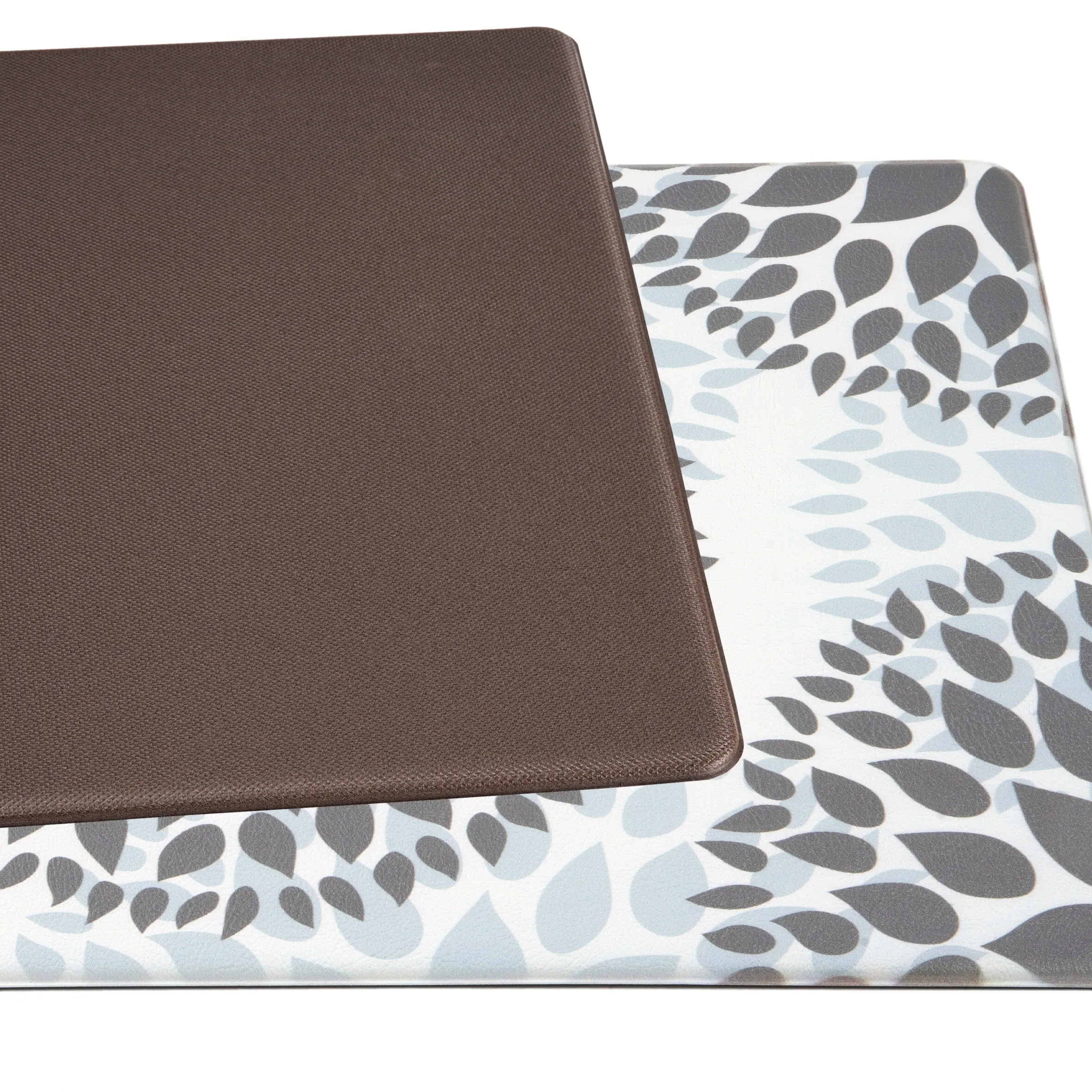 World Rug Gallery Modern Floral Circles Anti Fatigue Standing Mat