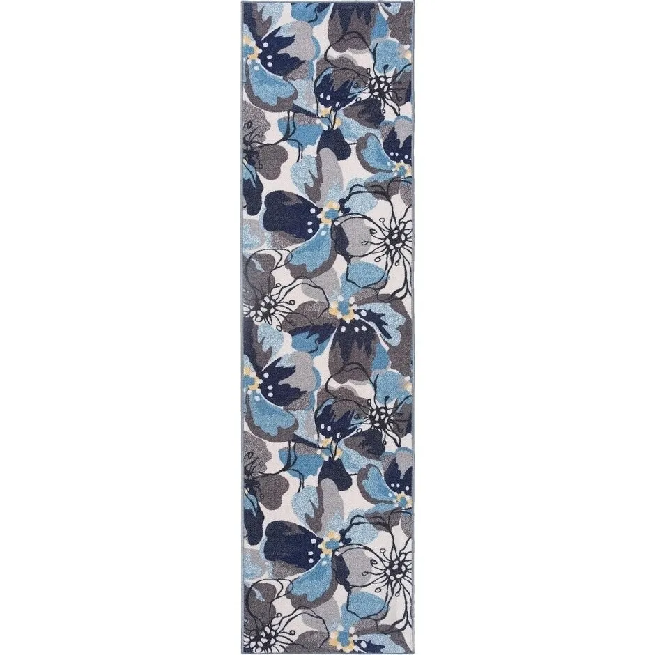 World Rug Gallery Modern Floral Non-Slip Area Rug