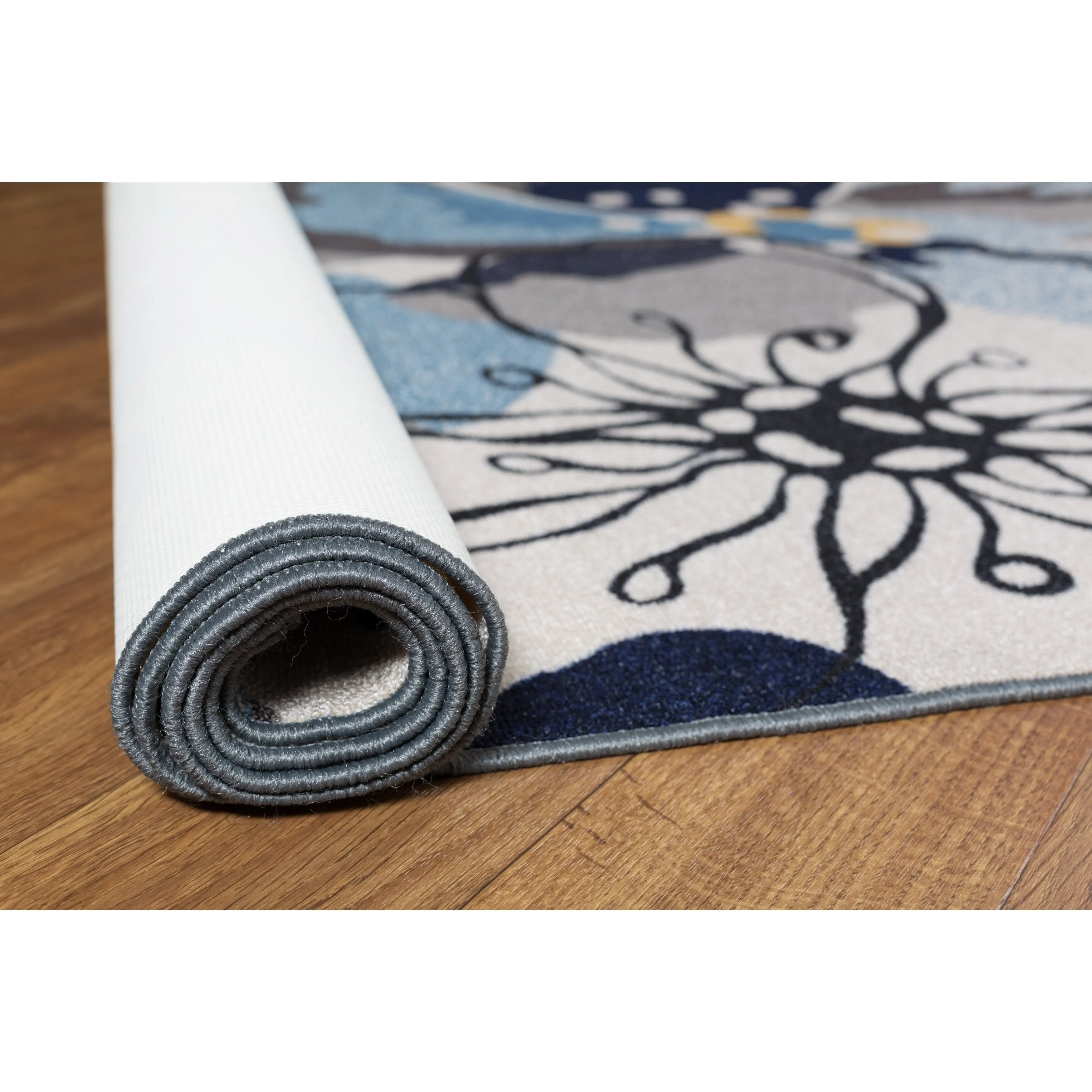 World Rug Gallery Modern Floral Non-Slip Area Rug
