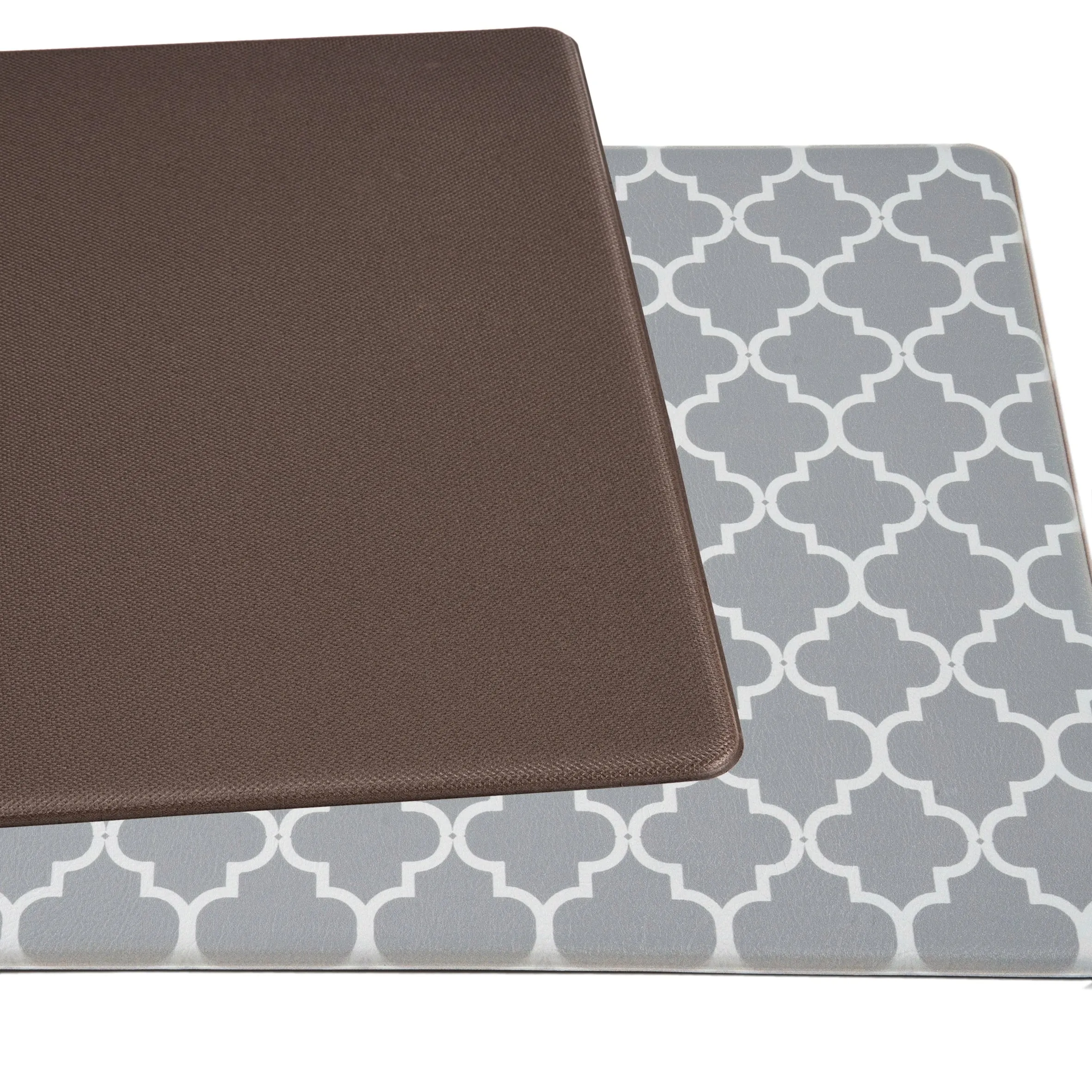 World Rug Gallery Modern Trellis Pattern Anti Fatigue Standing Mat