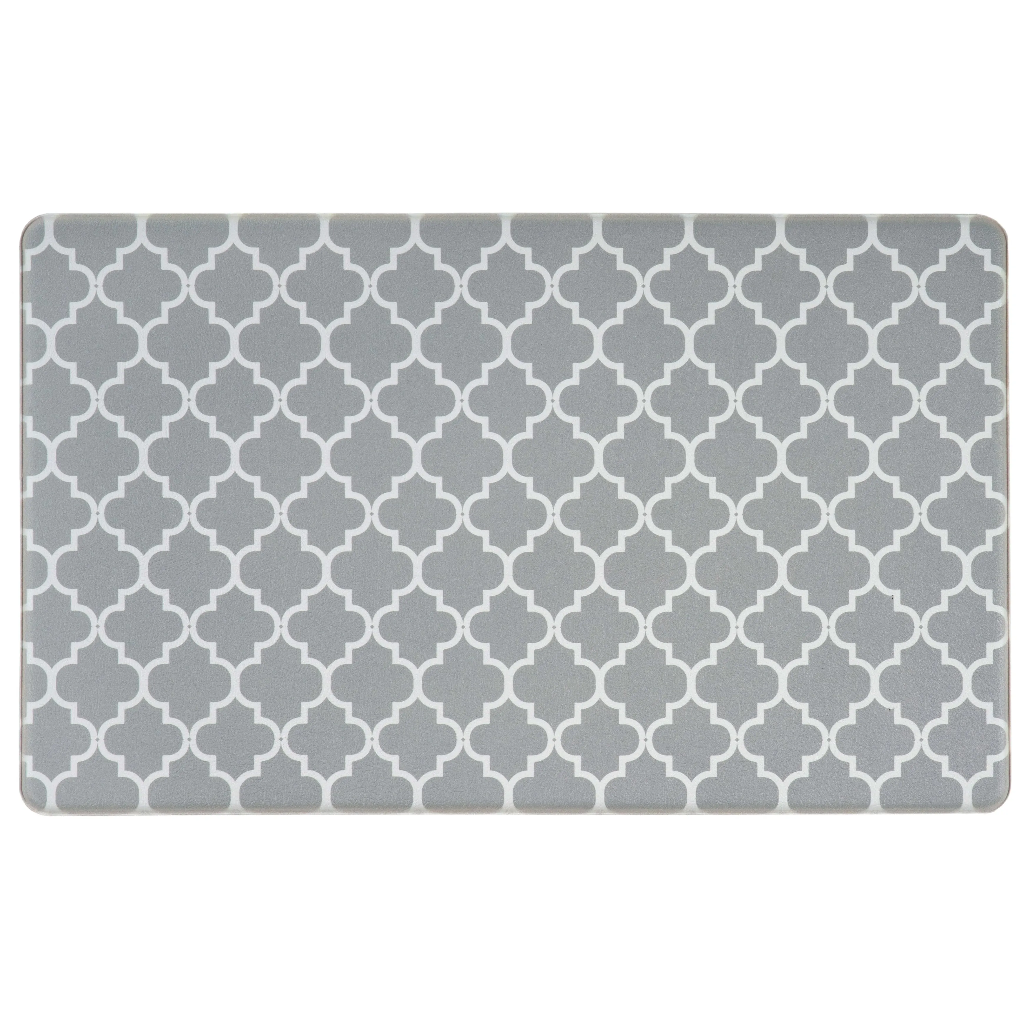 World Rug Gallery Modern Trellis Pattern Anti Fatigue Standing Mat