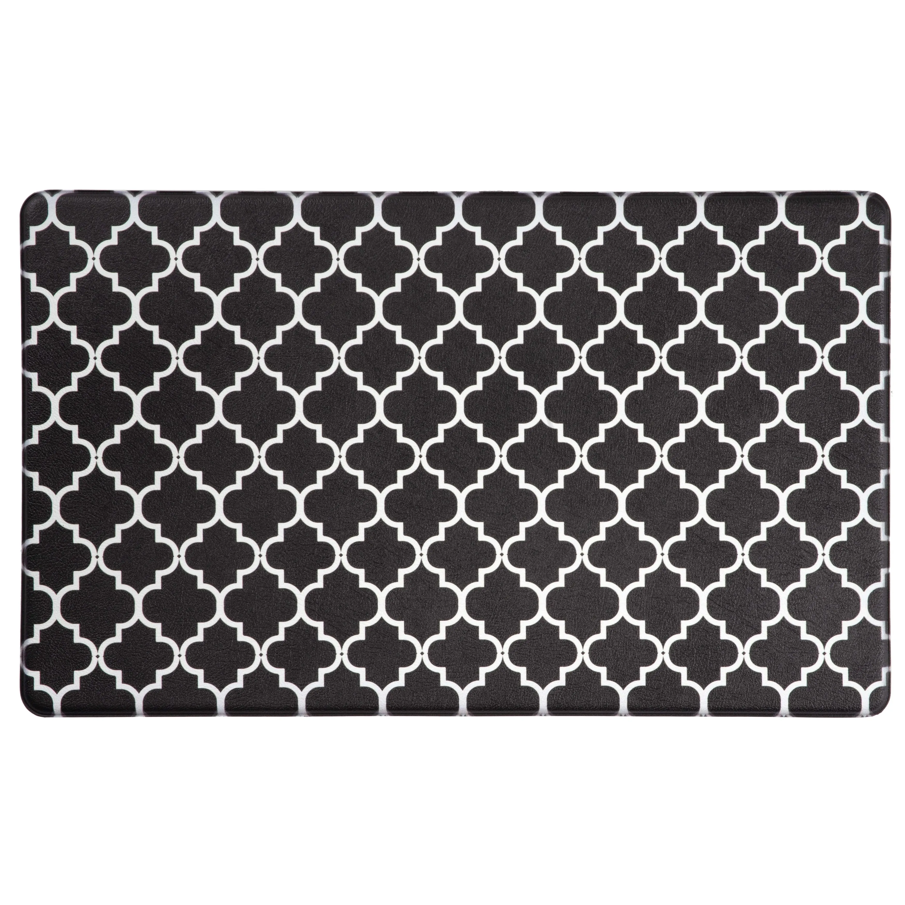 World Rug Gallery Modern Trellis Pattern Anti Fatigue Standing Mat