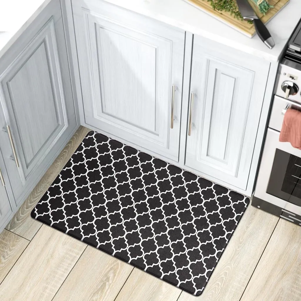 World Rug Gallery Modern Trellis Pattern Anti Fatigue Standing Mat