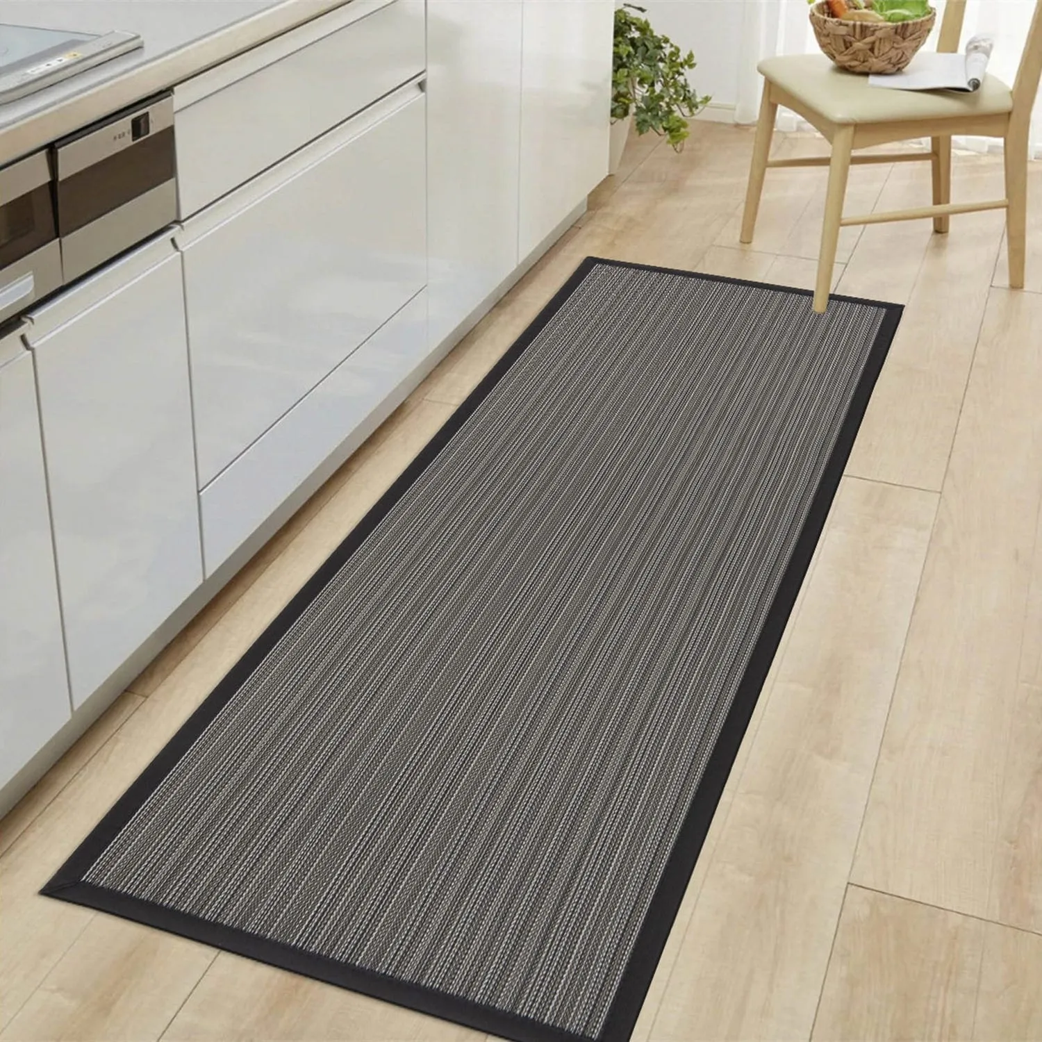 World Rug Gallery Stripe Textline Anti-Fatigue Standing Mat
