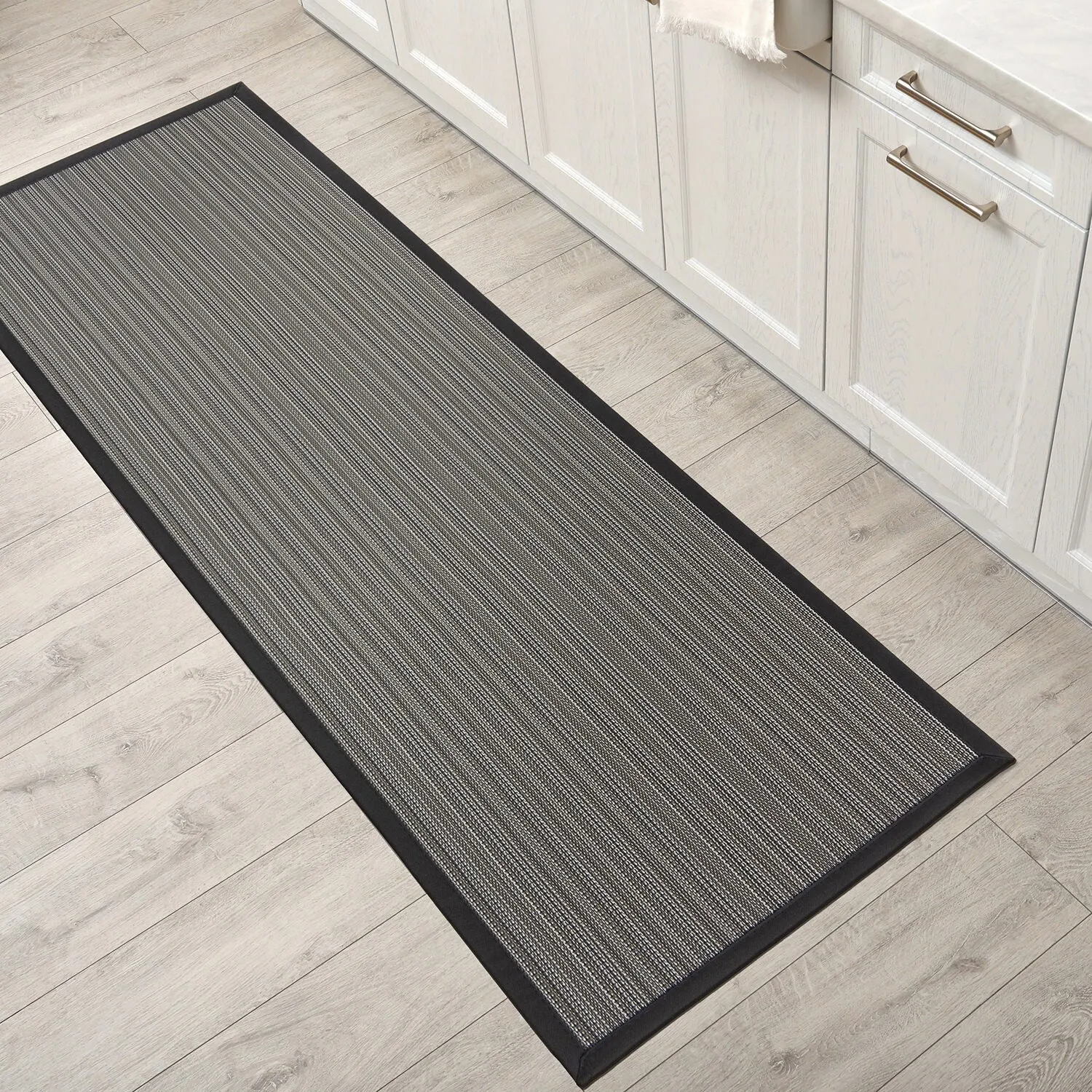 World Rug Gallery Stripe Textline Anti-Fatigue Standing Mat