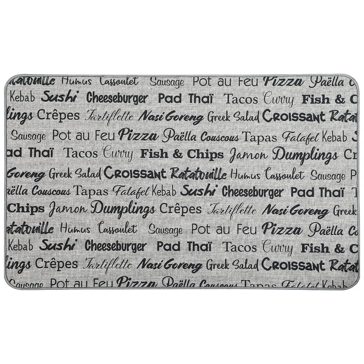 Writings Printed Kitchen Mats - Kitchen Words Design - Stylish & Durable