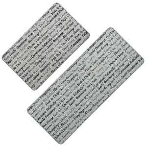 Writings Printed Kitchen Mats - Kitchen Words Design - Stylish & Durable