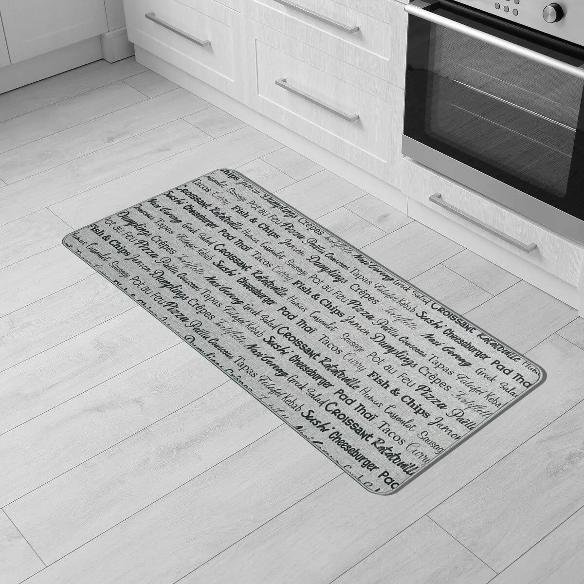 Writings Printed Kitchen Mats - Kitchen Words Design - Stylish & Durable