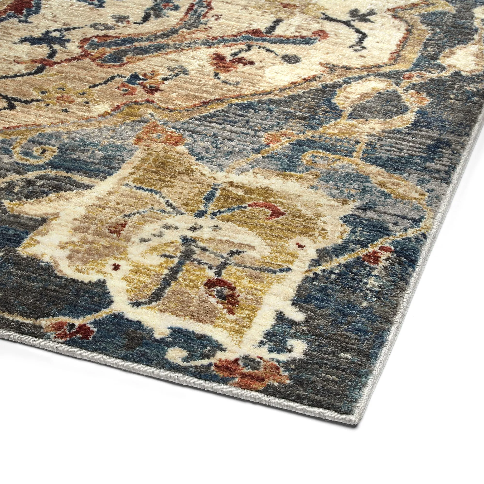 Wynnlow Denium Machine-Made Indoor Flatweave Area Rug